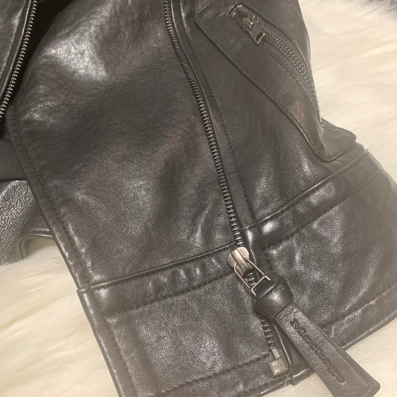 Mackage Black Leather Jacket - Picture 3 of 8